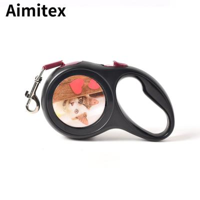 China Aimitex Viable Wholesales Custom Copy Led Logo Pet Retractable Dog Leash Sliding Adjustable Luxury Nylon Rope for sale