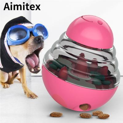 China Aimitex Customized Wholesale Stocked Tumbler Food Dispensing Ball Dog Toys Interactive Dog Driver Slow Dog Supplies for sale