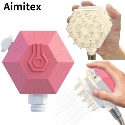 China New Stocked Aimitex Pet Supplies Grooming Shower Brush Pet Shampoo Brush Durable Pet Showerhead for sale