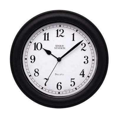 China Antique Style Pure Black Color 8 Inch Wall Clock Wall Home Decor for sale