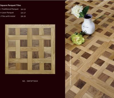 China Traditional Super Personality Parquet Flooring Block Artistic Solid Wood Flooring for sale