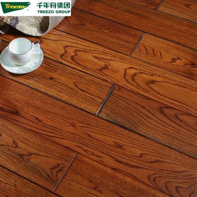 China China Supplier Hot Selling Indoor Easy Lock Water Resistant Hand Carved Exterior Finish Natural Wood Oak Wood Flooring Solid Wood for sale