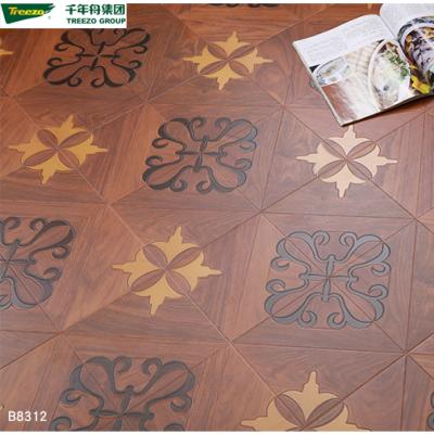 China Indoor Custom China Made Click System 12mm Thickness HDF AC4 Waterproof Engineered Wood High Gloss Grade Laminate Flooring for sale