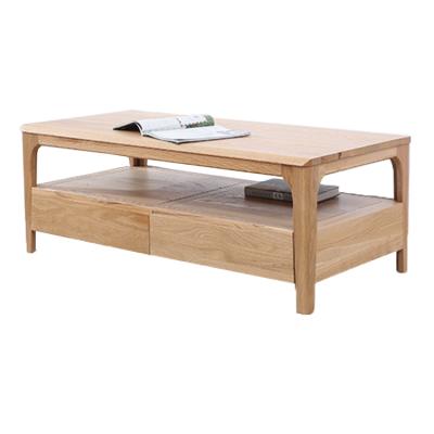 China Seller Modern Northern Europe Good Style Wooden Coffee Table Designs KD In Solid White Oak Living Room Furniture for sale