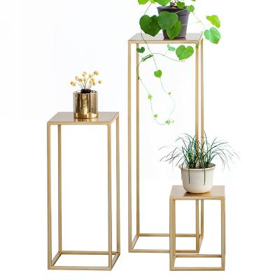 China Good Seller Modern Metal Set Of Three Rack Designs For Plants for sale