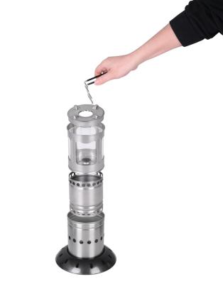 China Portable Fordable Stainless Steel Pellet Camping Stove for sale