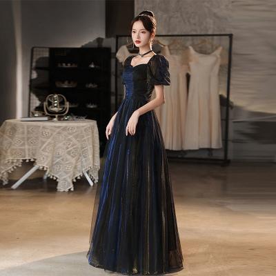 China 2022 new style Anti-wrinkle elegant party dress temperament banquet host art trial dress with slim waist and slim length for sale