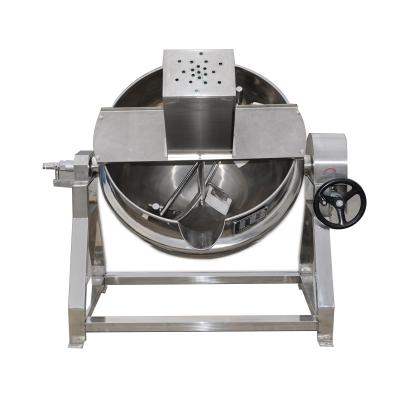 China Stainless Steel Electric Gas Steam Heating Cheese Meat Sauce Cooking Kettle with Agitator Mixer for sale