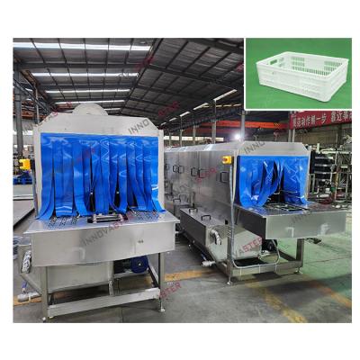 China High Pressure Heated Water Spray PP Container Cleaning Machine for Silver Containers for sale