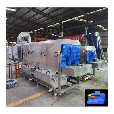 China 650 KG Automatic Plastic Crates Washing Machine for Pallets Cleaning and Disinfecting for sale