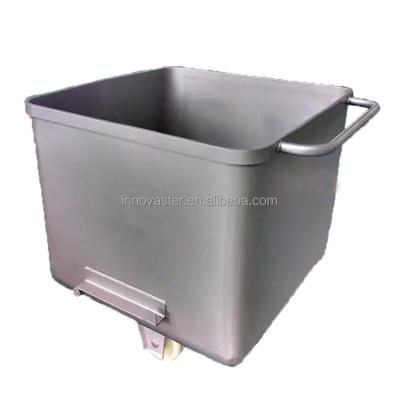 China Easy Moving and Silent Rubber Wheel Material Transfer Trolley for Stainless Steel 304 for sale
