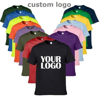 China Compressed Wholesale 100% cotton t shirt Customize printing logo custom t shirt embroidered High Quality Blank t-shirt for men for sale