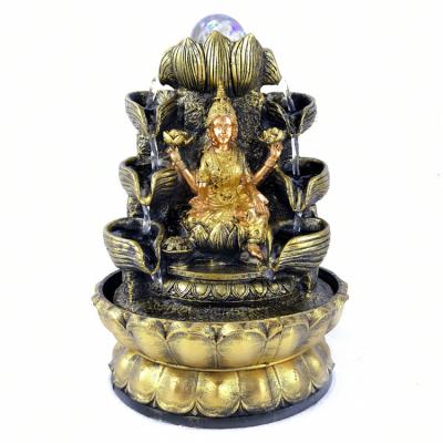 China India resin fountain indoor feng shui water home desktop decoration India Buddha opens gift factory direct sales for sale