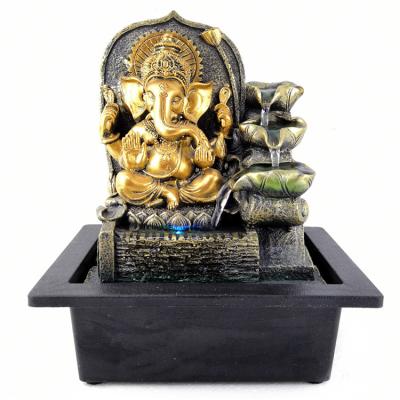 China India Resin Buddha Fountain Home Opens Fountain Tabletop Figurines Decorative Gifts for sale