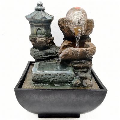 China China Resin Fountain Interior Decoration Micro Creative Landscape Feng Desktop Geometric Shui Small Pieces 13026 for sale