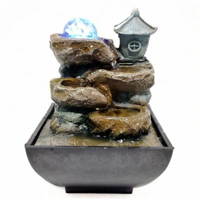 China China resin fountain interior decoration miniature landscape feng desktop geometric shui small pieces 13025 for sale