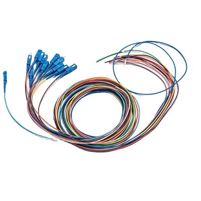 China FTTH FTTB FTTX network factory supply outdoor ftth 12 core single mode 12 color fiber optic pigtail on sale for sale