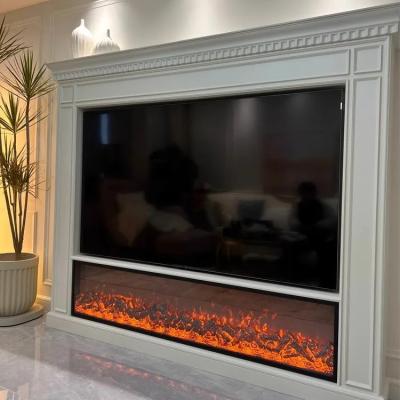 China Hotel Custom high-end fireplace core home embedded simulation flame European electric fireplace decorative cabinet electronic heating for sale