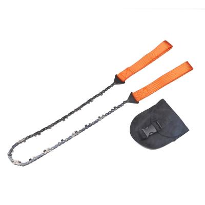 China New Products Wood Orange China Survival Gear Pocket Chainsaw 34 Sharp Folding Chain Links 16 Blades for sale