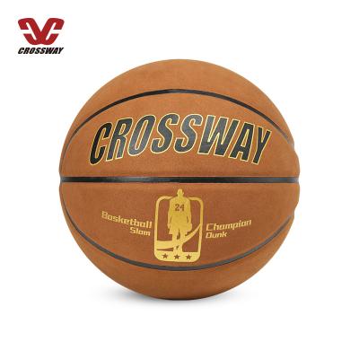 China High quality PU 5# indoor and outdoor soft leather basketball for kid basketball rubber amgrow 3.57 for sale