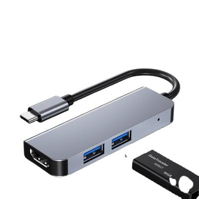 China ABS+aluminium alloy 3 in 1 usb c adapter hub type-c adapter usb hubs docking station for 4k hd TV for sale