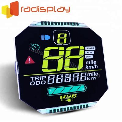 China Custom Electric Vehicle Motorcycle LCD Display For Speedometer 2.3