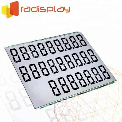 China Large Transflective 7 Segment LCD Display With Led Backlight 9.7