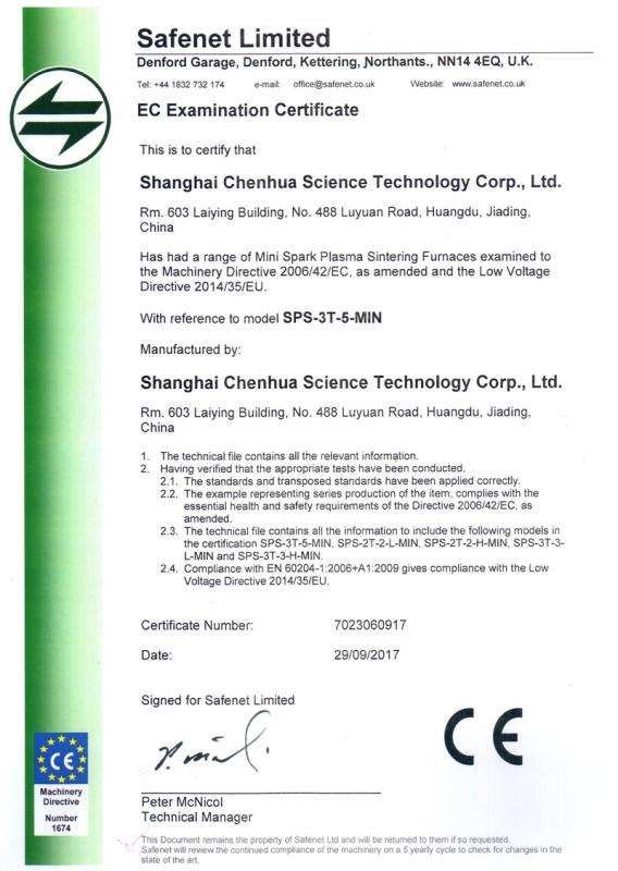 CE - Shanghai Chenhua Science Technology Corp., Ltd.