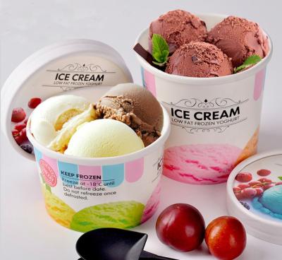 China Custom 8oz 12oz Single Wall Ice Cream Paper Cup Ice Cream Paper Cup for sale