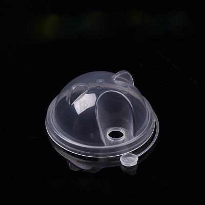 China Non Spill Wholesale Panda PP Injection Plastic Cup Lids Hard Plastic Lids For Bubble Tea Milk Tea Coffee for sale