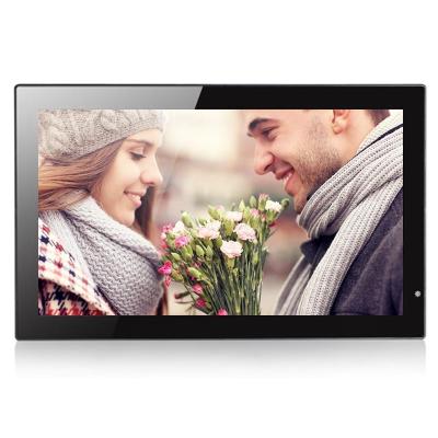 China Video digital electronic photo album wall mount playback mp4 clock digital download photo frame factory made frame for sale