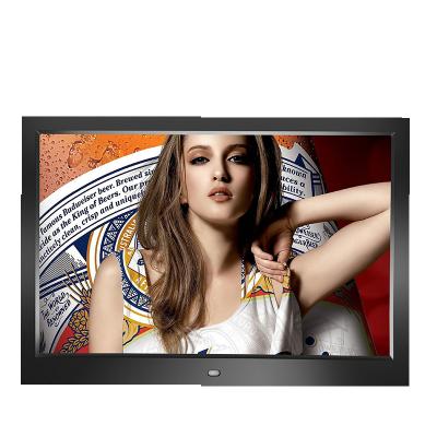 China Small Size Electric Clock 14Inch Mini OEM LCD Digital Photoframe Picture Frame With Video Loop for sale