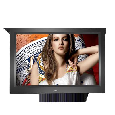 China 12 Inch OEM Mini LCD Digital Photoframe Small Size Electric Picture Frame Clock With Video Loop for sale