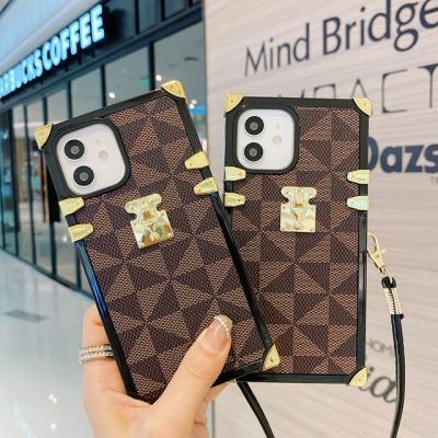 China Luxury Anti-fall Design Cell Phone Cover Square TPU Phone Case For iPhone 12/12 pro max for sale