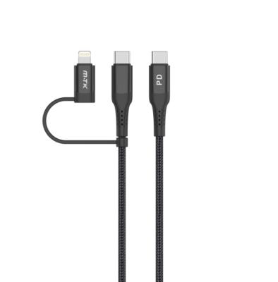 China Hot Selling Braided Line Palladium Fast Charging PD+Type-C Charger Cable Lightning Fast USB-C Data Line For Mobile Phone for sale