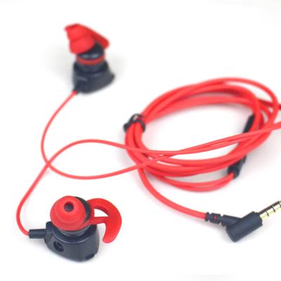 China MIC Detachable Detachable Microphone Wired Earphone 1.2M Red Gaming Earbuds for sale