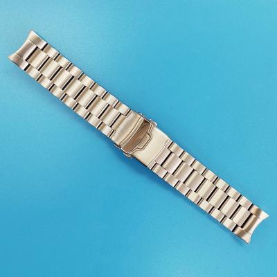 China Titanium Profile Bar Titanium Watch Band With Two Titanium Pusher Safety Buckle for sale