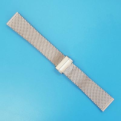 China Stainless Steel Stainless Steel Watch Band Mesh Milanese Watch Band With 1.1 Diameter Wire, With Safety Buckle for sale