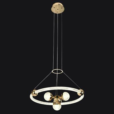 China Good modern china factory price large earrings lighting modern led chandeliers and pendant lights 360 degree light acrylic chandelier for sale