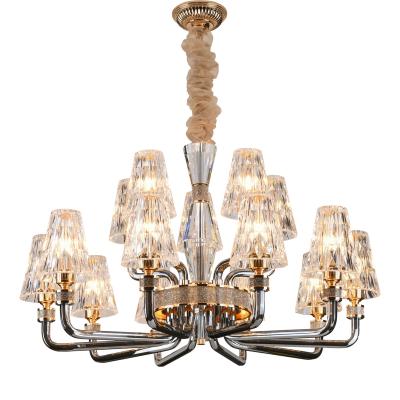 China Office Factory Price Cheap Silver Crystal Chandelier Marie Therese Led Ceiling Light Competitive for sale