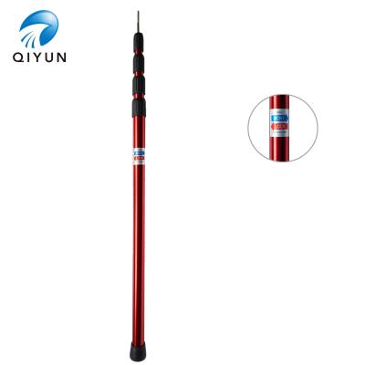 China QIYUN 4 section 250CM twist lock tube camping tent telescopic tent pole eco-friendly aluminum tarp aluminum telescopic pole for sale