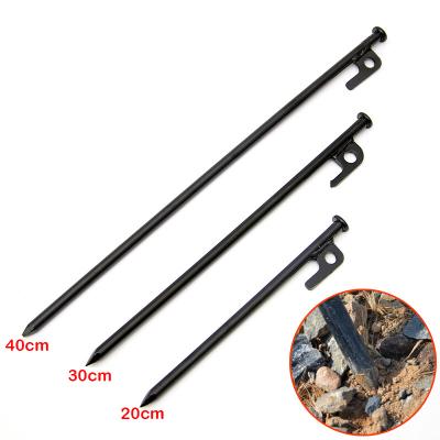 China Outdoor Heavy Duty Tent Accessories Tent Canopy Tarp Steel Tent Stakes Camping Pegs Wind Rope High Strength Tent Pegs for sale