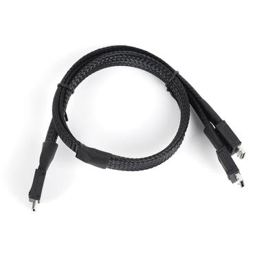 China Telecom MINI SAS cable Oculink SFF8611 8I motherboard connection Oculink SFF8611 4I*2 line adapter extension data communication CABLE for sale