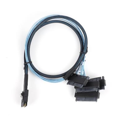 China SATA 29p Common Denominator *4 Telecom Communications Server Network Mini SAS 36p SFF 8087 High Speed ​​Cable for sale