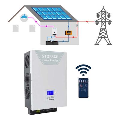 China Home Appliance 12V 220V 5000W Inversor 24V 220V 50HZ 3000W Inversor De Onda Senoidal Pura Off Grid On Grid Tied 48V 3KW 5KW Inverter With MPPT for sale