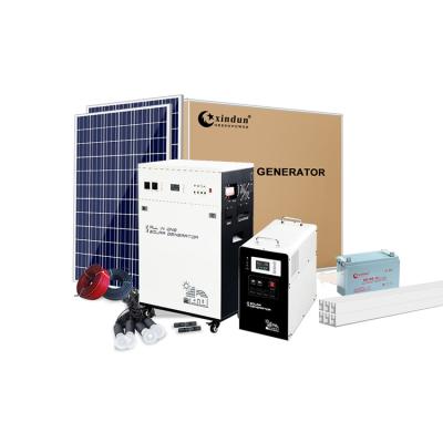 China Xindun 1kw 3kw 4kw 5kw Solar Power Saving Home Kits 2000w Complete Set Off Grid Home Saving Solar Power System for sale