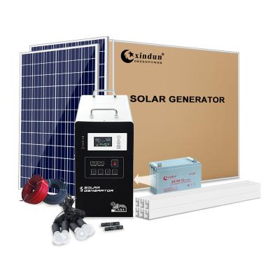 China Pure home portable generator 12v 300w 500w 1000w solar panels invert sine wave solar system for home for sale