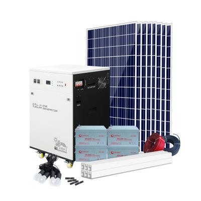 China home pure sine wave off grid solar fotovoltaico system 5kw 6kw 7kw paneles solares panel kit for sale