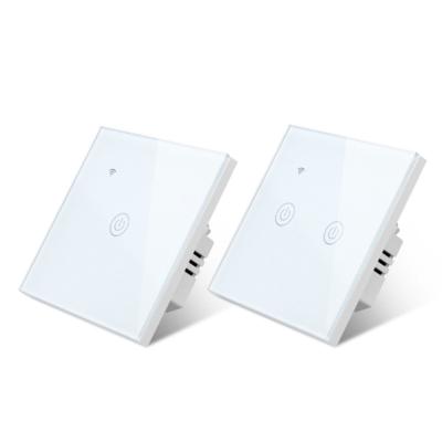 China Wall PC+V0 Wireless Network 1/2 Band HomeKit Siri Voice Fireproof Switch 2.4GHz Touch Switch 220V wifi wifi switch for sale