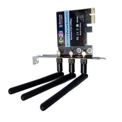 China For antennas cheap network card wifi router price display dongle 1200mbps pcie wifi module wireless receiver for sale